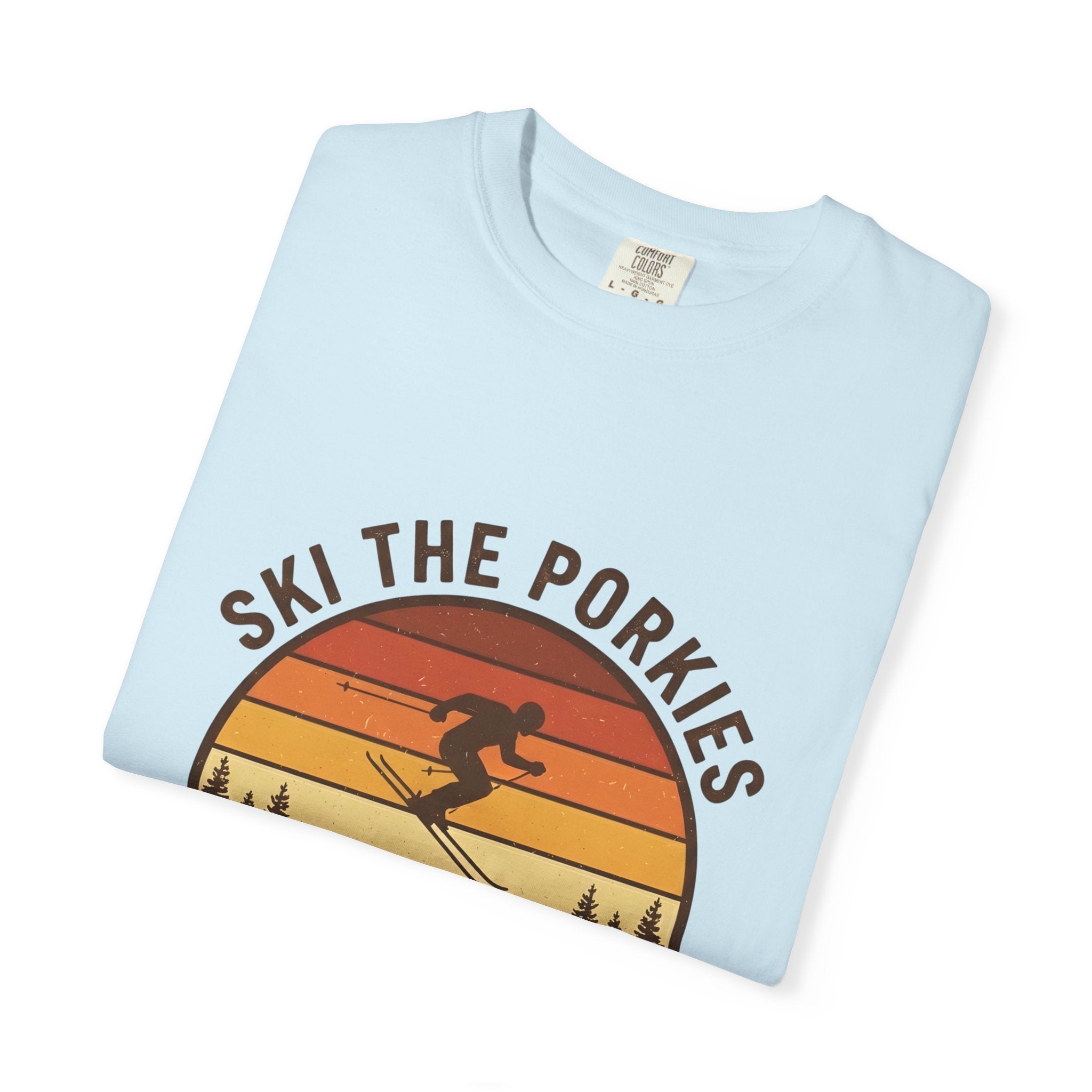 Ski the Porkies T-Shirt — Porcupine Mtns Wilderness Retro Skiing Tee