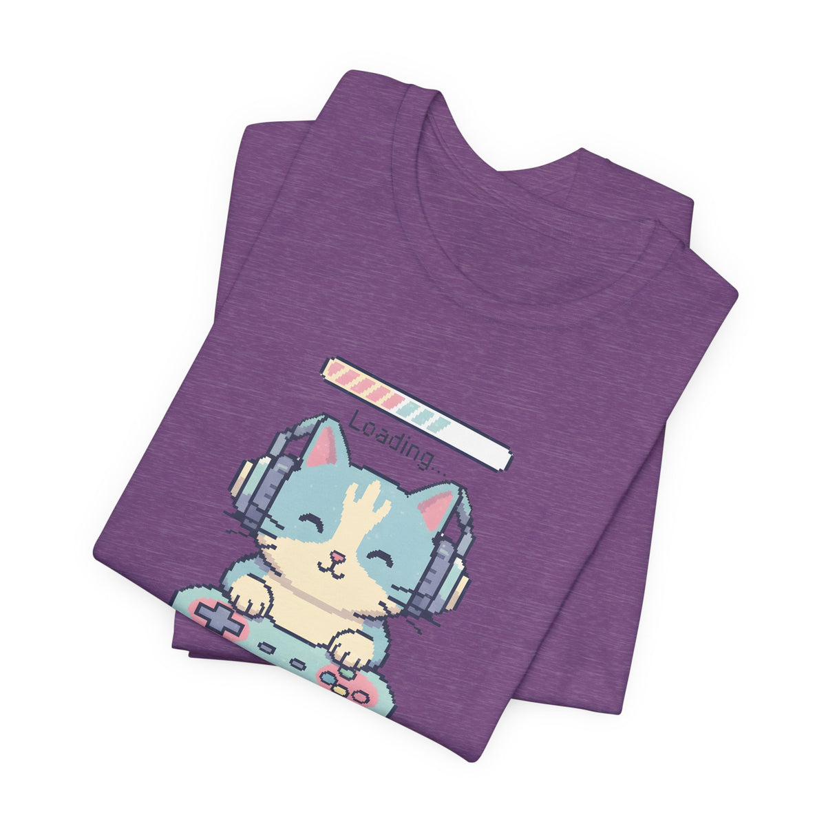 Gaming Cat Loading Screen | Pixel Art Graphic Tee