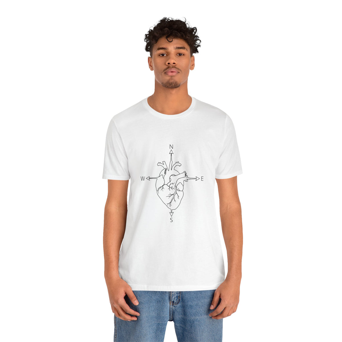 Compass Heart Navigation | Unisex Graphic Tee