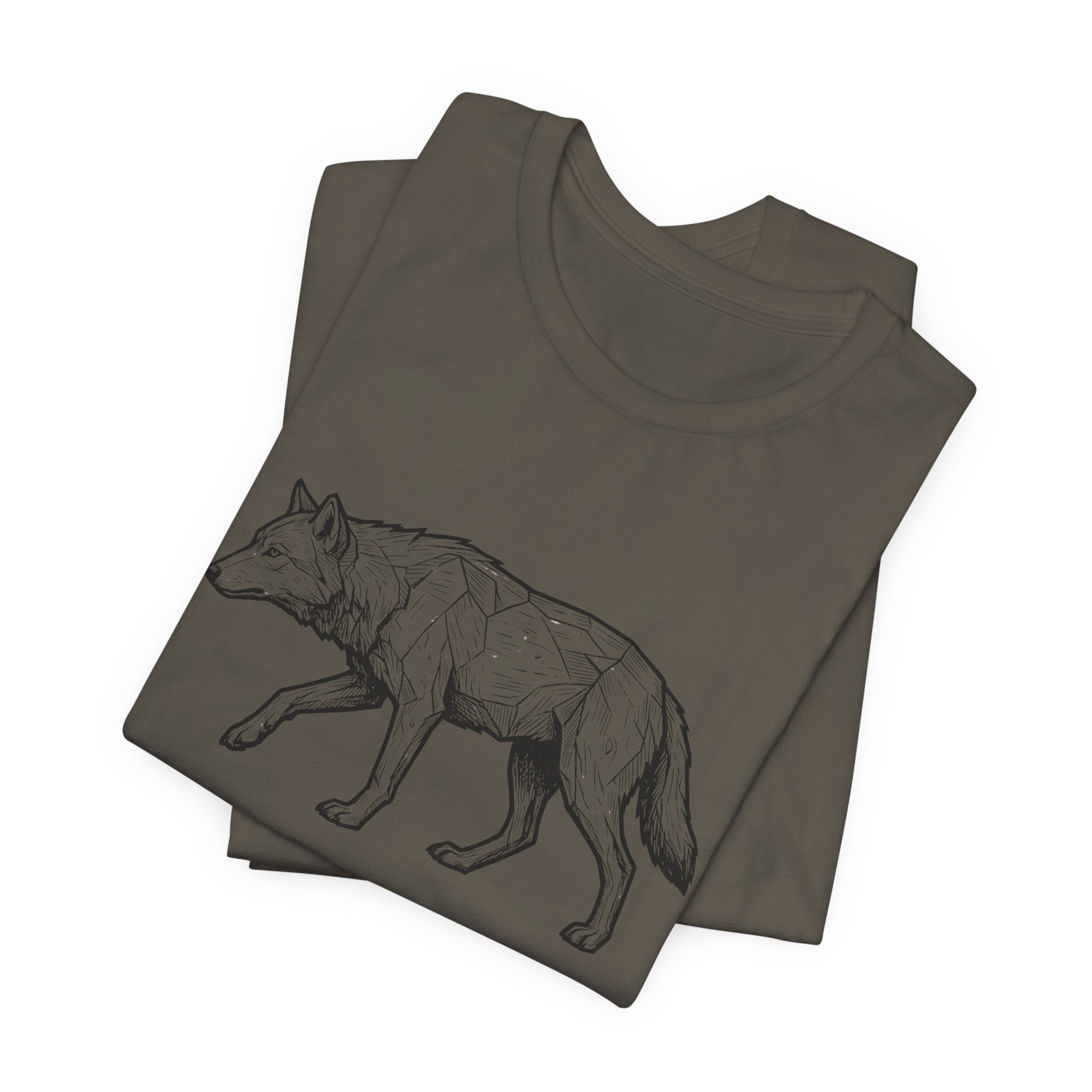 Geometric Wolf Wildlife Art | Nature Graphic Tee