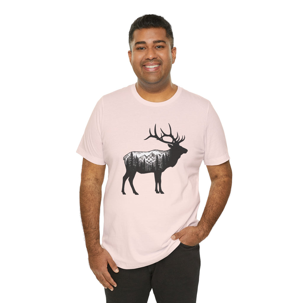 Elk Mountain Forest Silhouette | Nature Graphic Tee