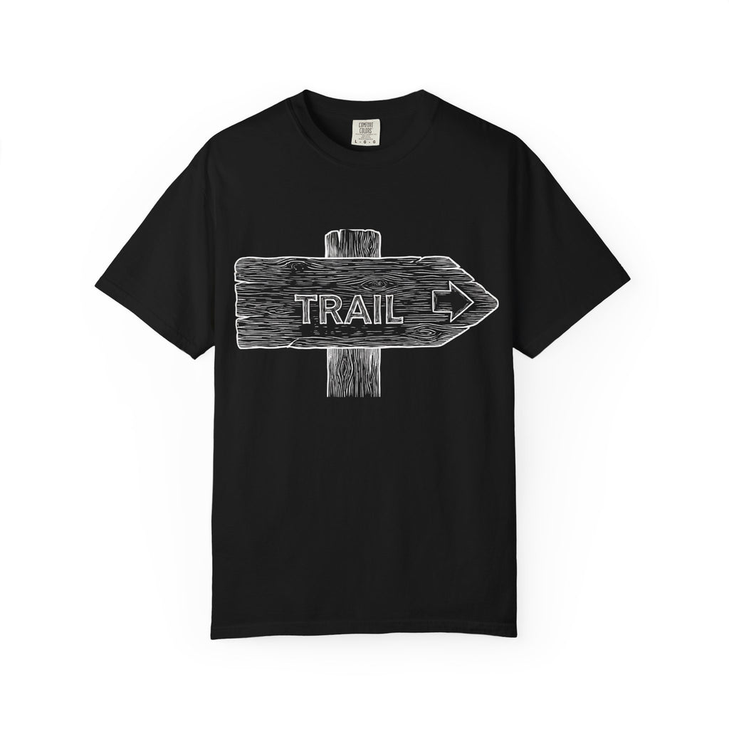 Trail Sign T-Shirt — Outdoor Hiking Direction Shirt