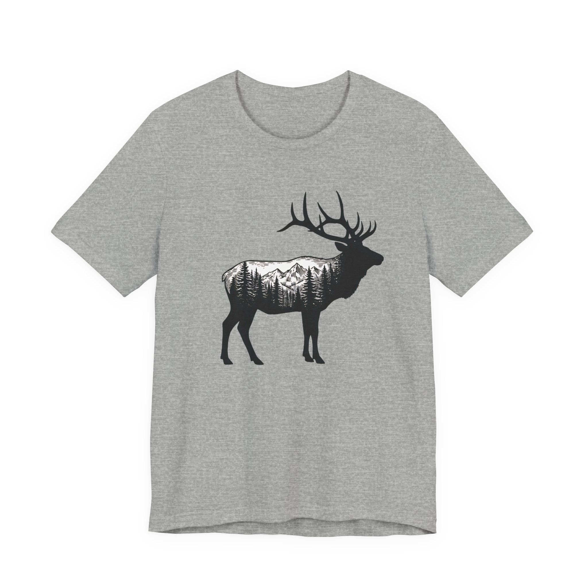 Elk Mountain Forest Silhouette | Nature Graphic Tee