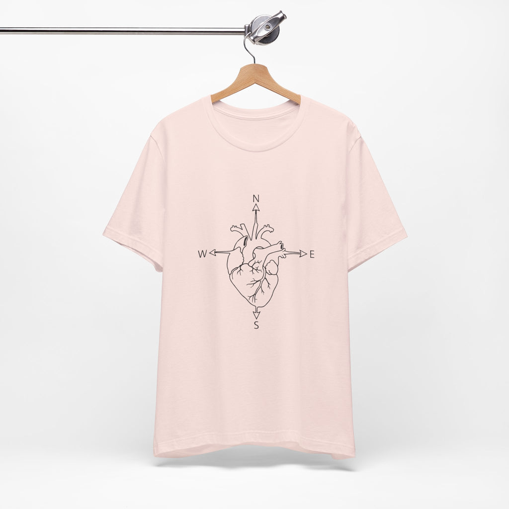 Compass Heart Navigation | Unisex Graphic Tee