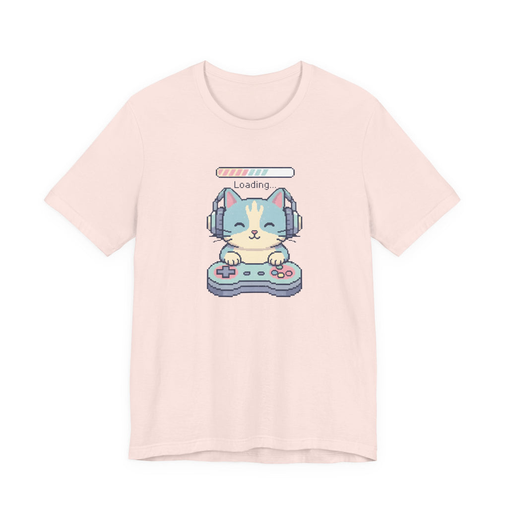 Gaming Cat Loading Screen | Pixel Art Graphic Tee