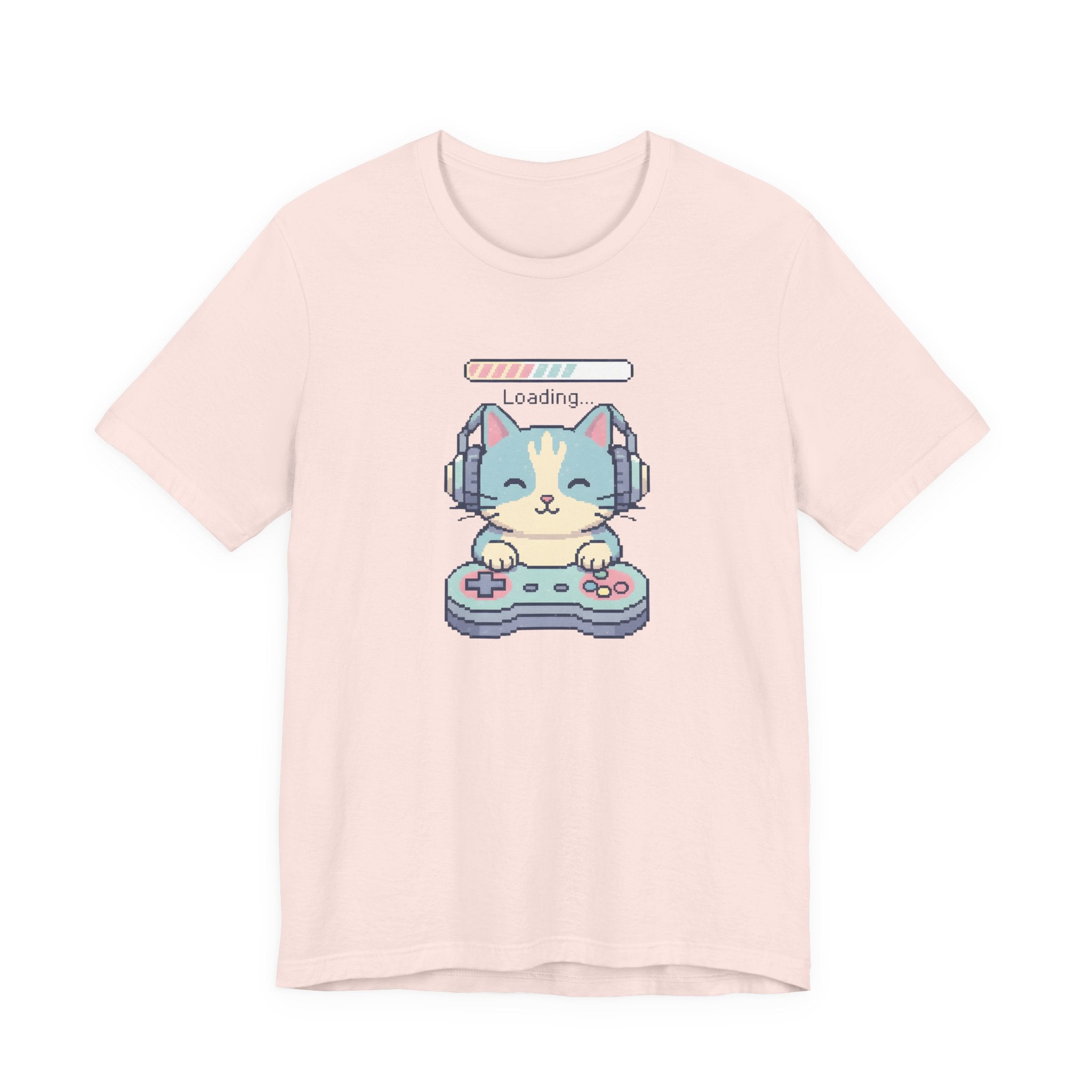 Gaming Cat Loading Screen | Pixel Art Graphic Tee