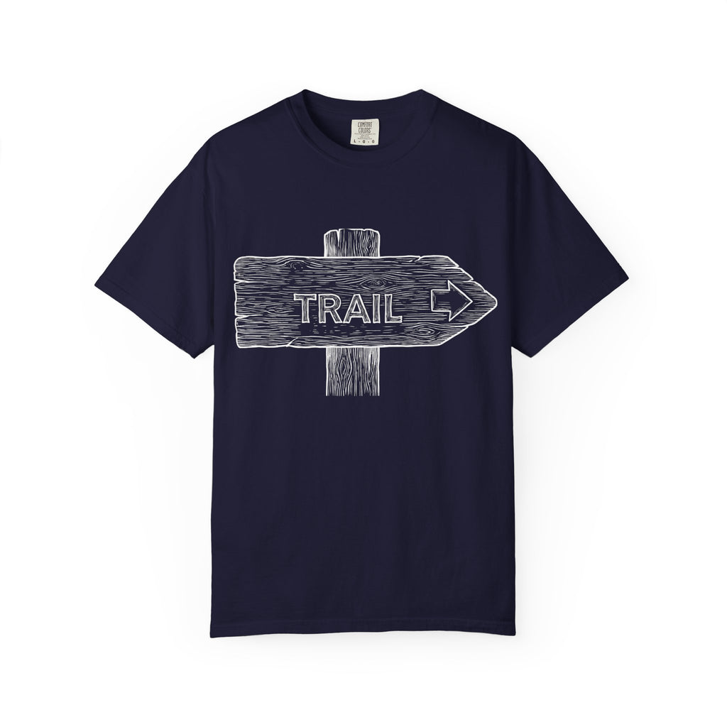 Trail Sign T-Shirt — Outdoor Hiking Direction Shirt