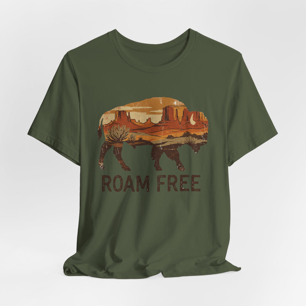 Roam Free Buffalo Desert | Nature Graphic Tee