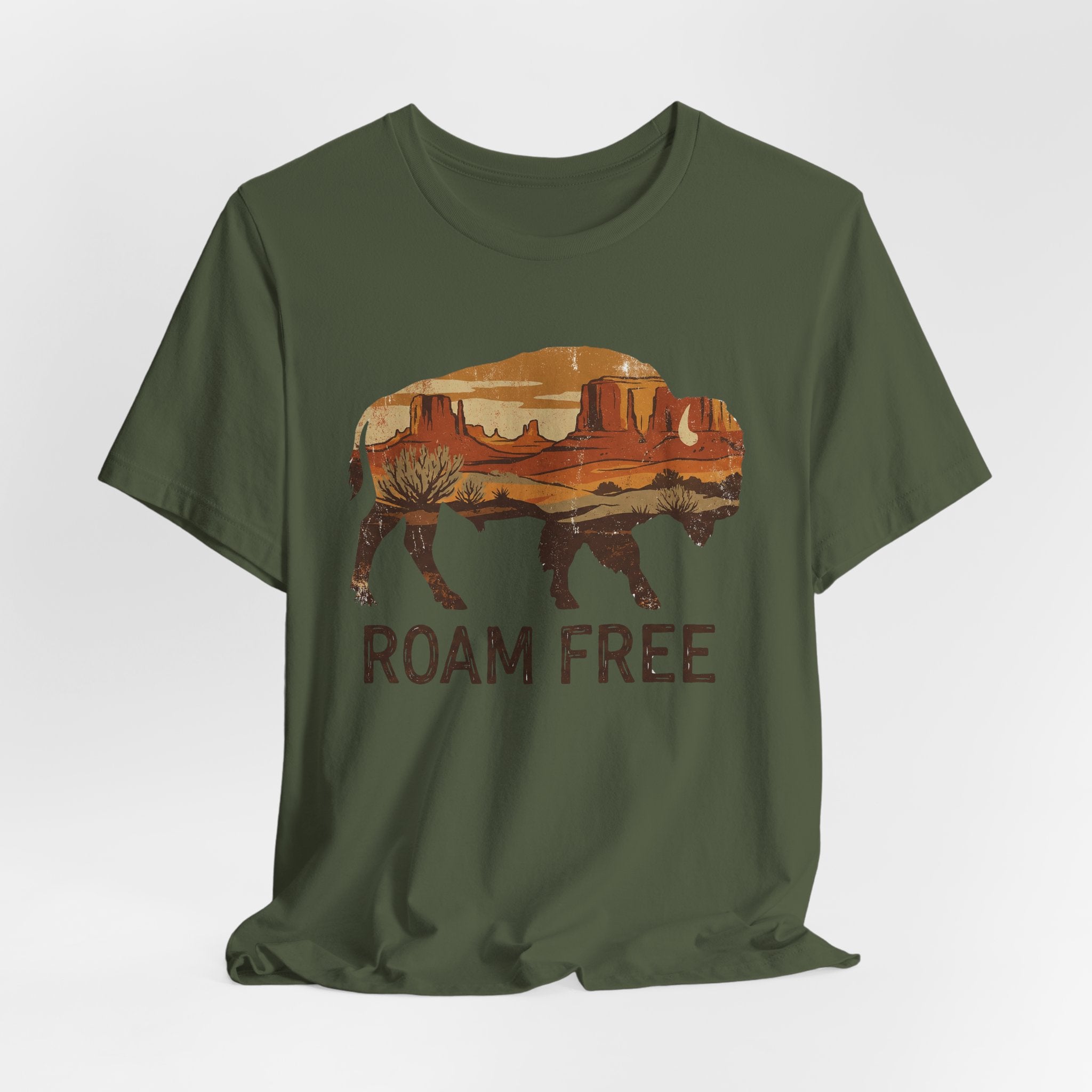 Roam Free Buffalo Desert | Nature Graphic Tee