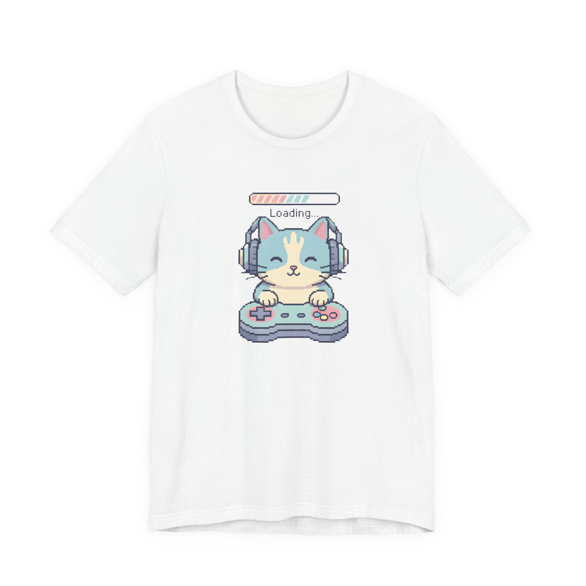 Gaming Cat Loading Screen | Pixel Art Graphic Tee