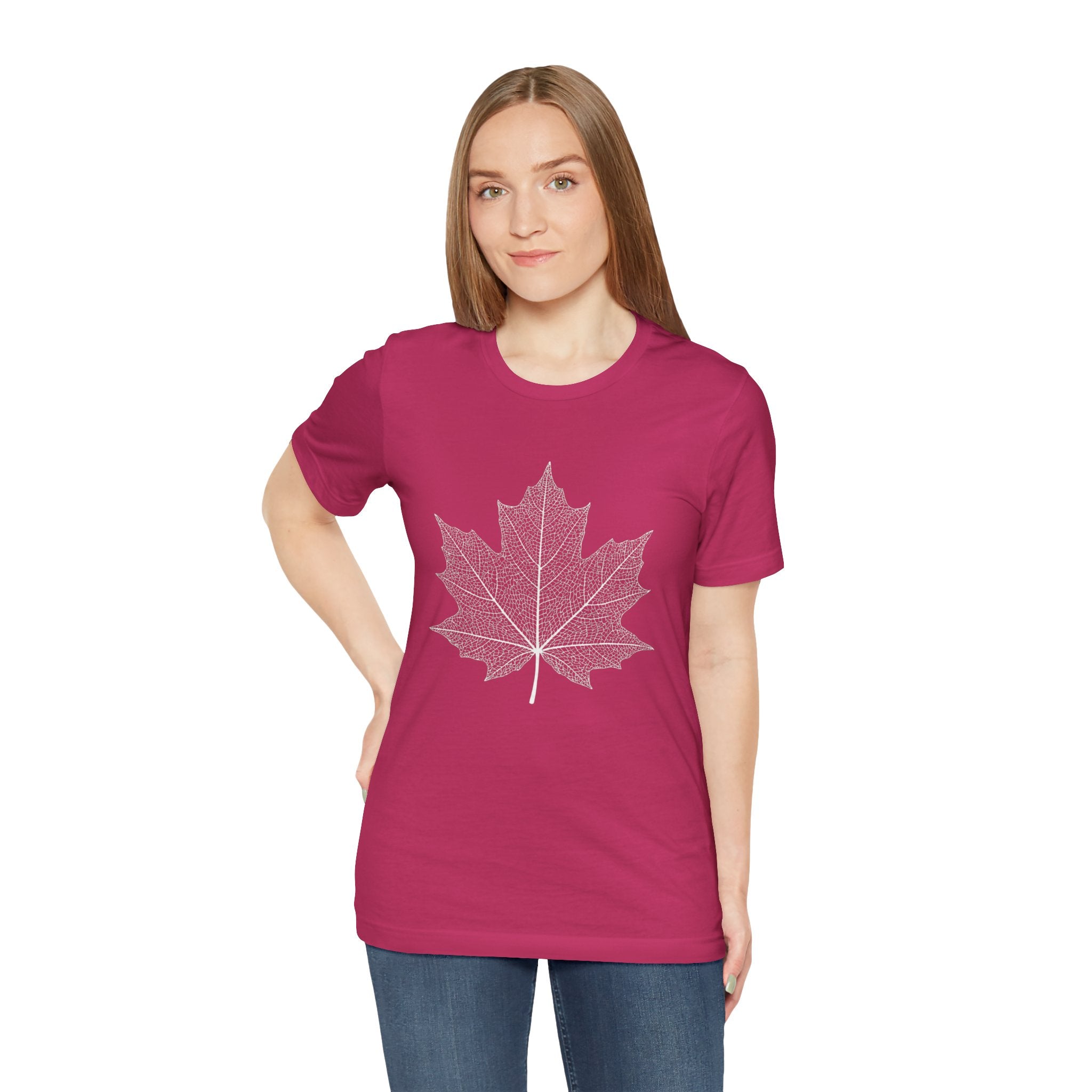 Maple Leaf Line Art | Nature Graphic Tee