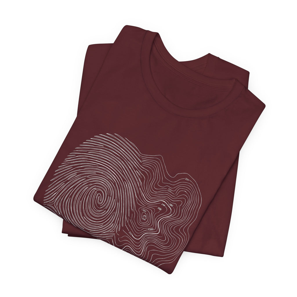 Topographic Map Art | Nature Graphic Tee