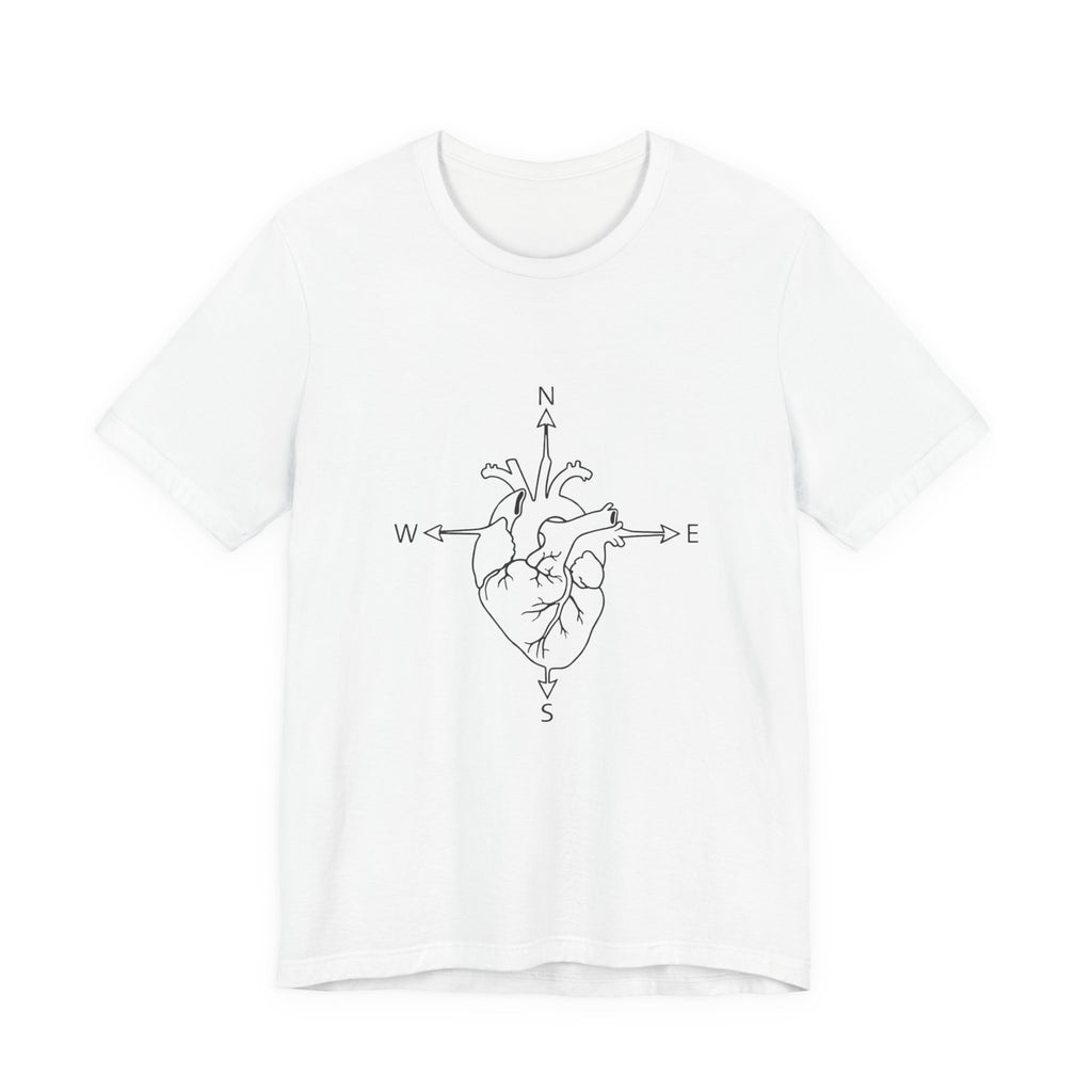 Compass Heart Navigation | Unisex Graphic Tee