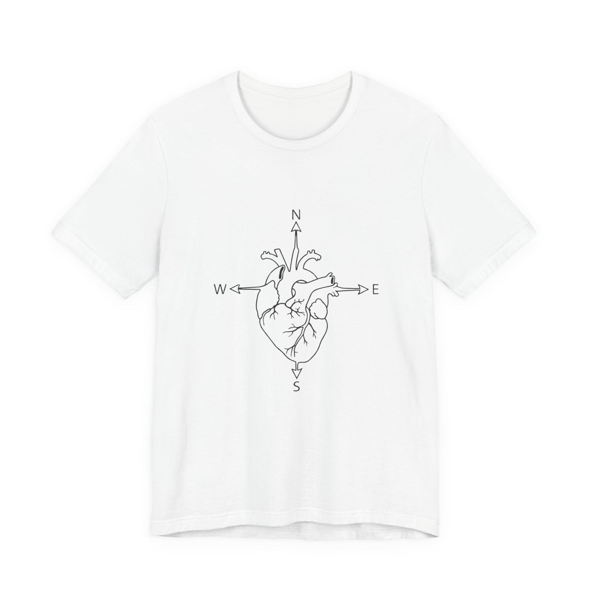 Compass Heart Navigation | Unisex Graphic Tee