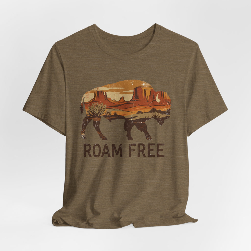 Roam Free Buffalo Desert | Nature Graphic Tee