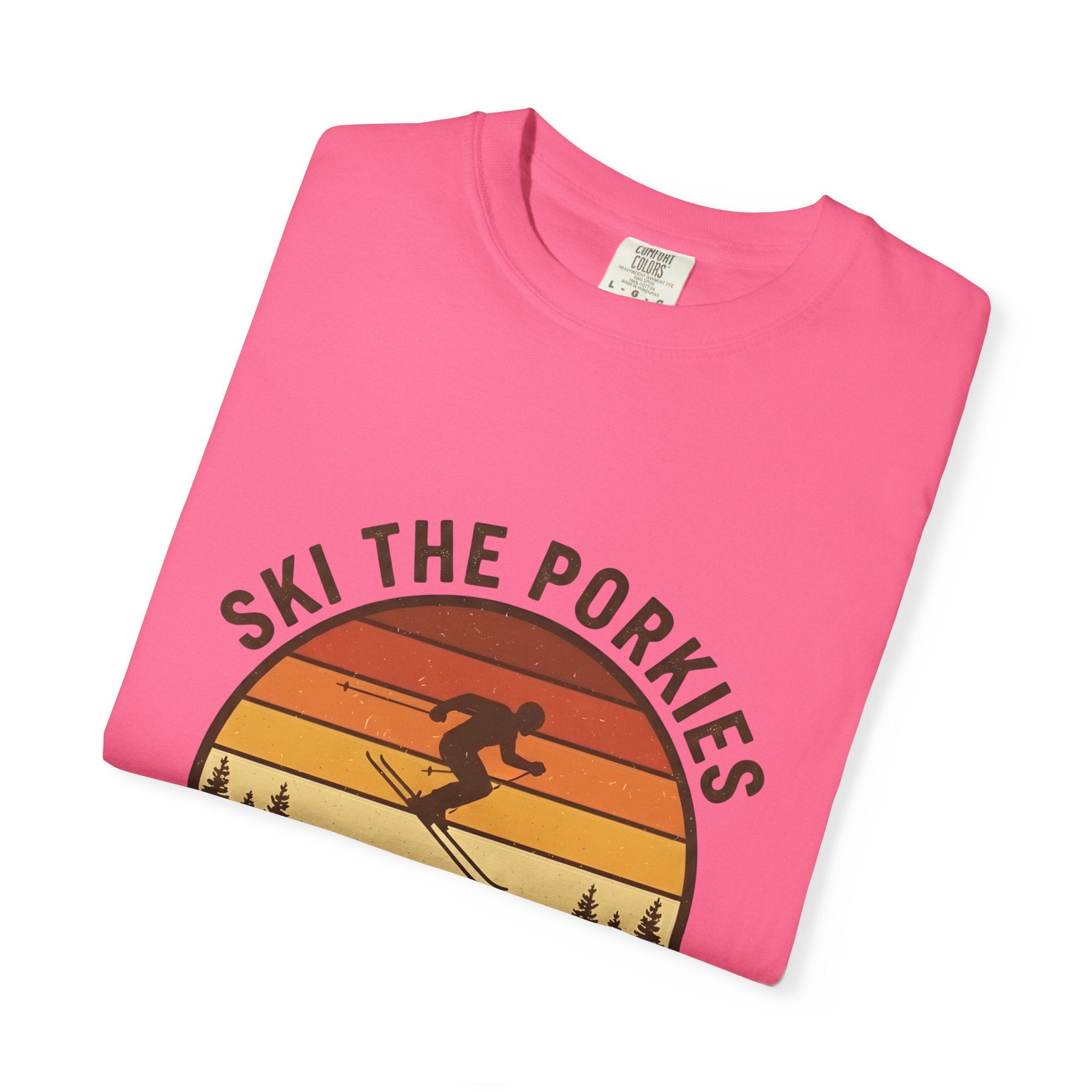 Ski the Porkies T-Shirt — Porcupine Mtns Wilderness Retro Skiing Tee