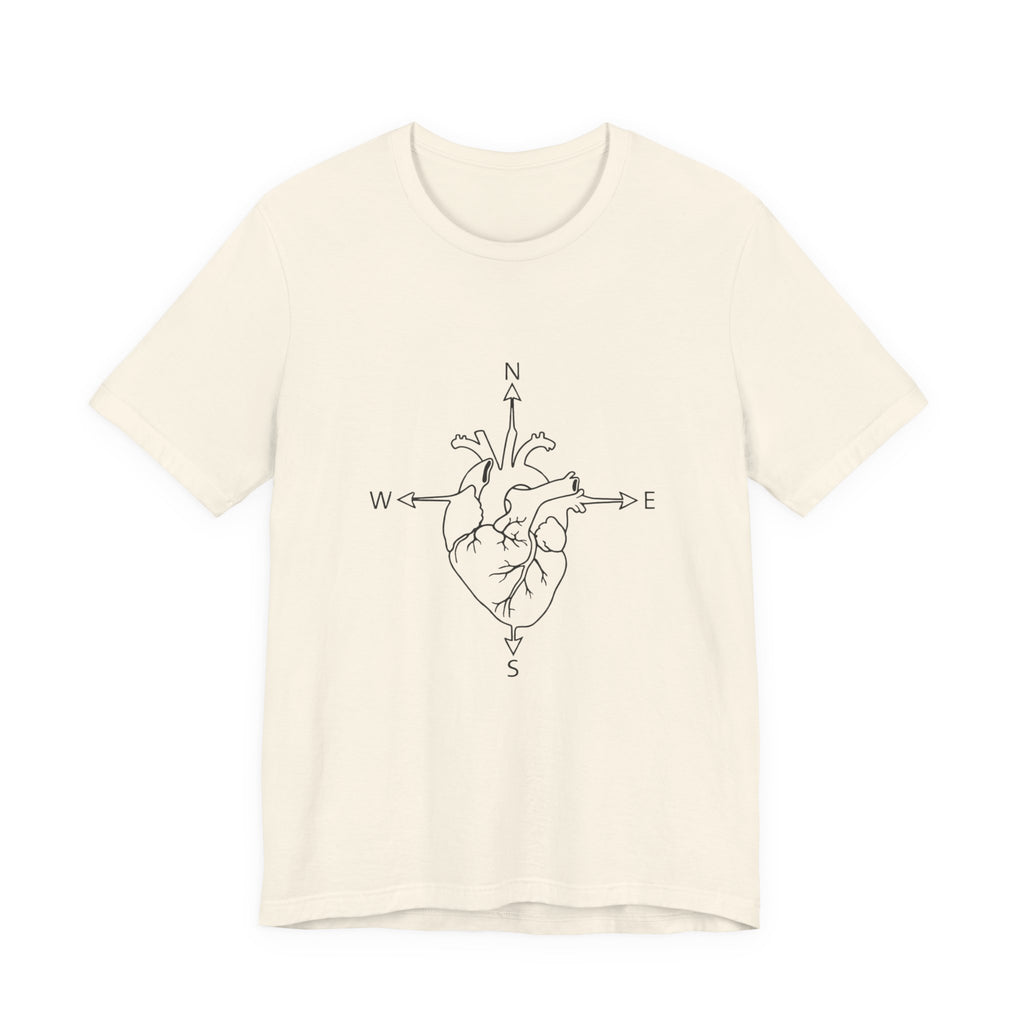Compass Heart Navigation | Unisex Graphic Tee
