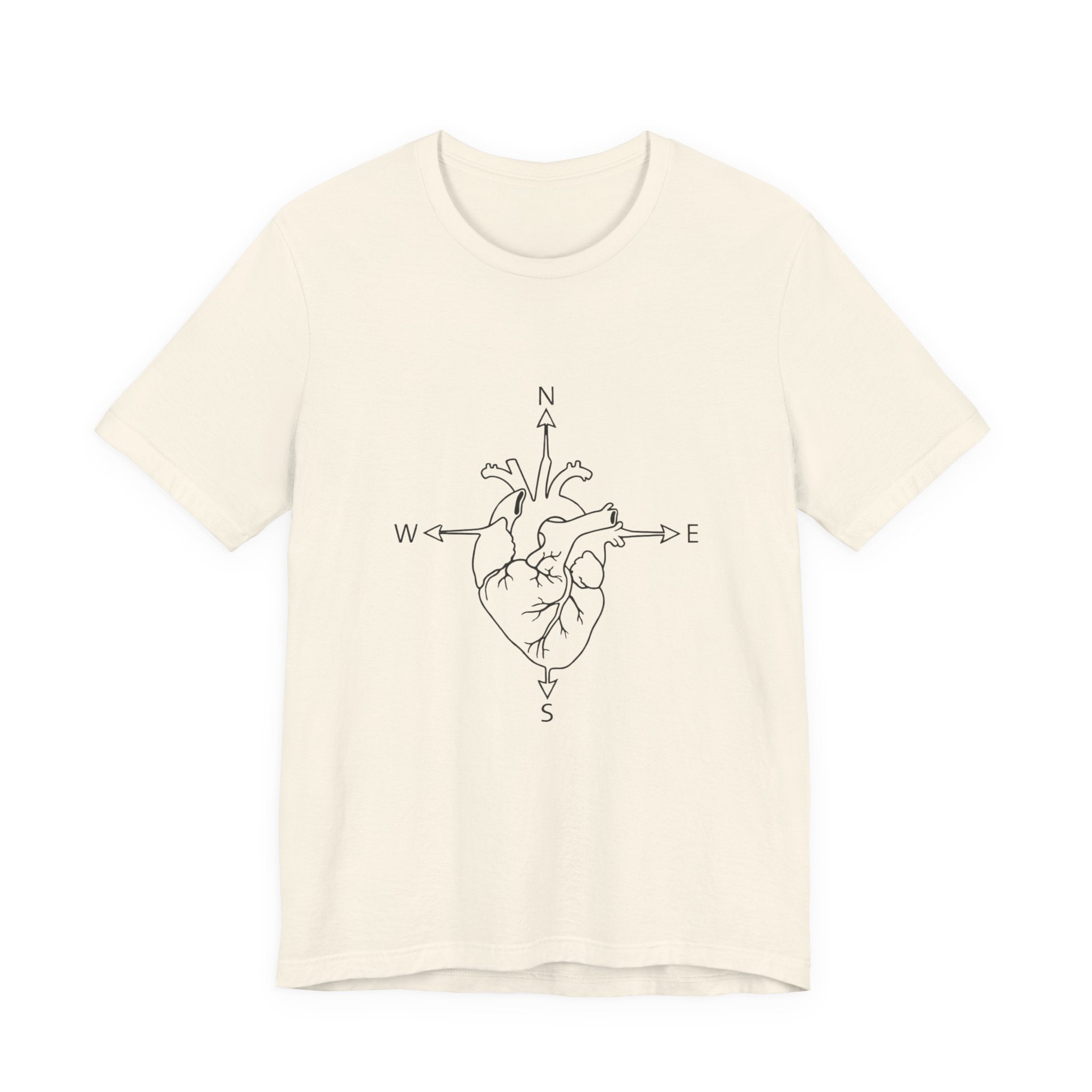 Compass Heart Navigation | Unisex Graphic Tee