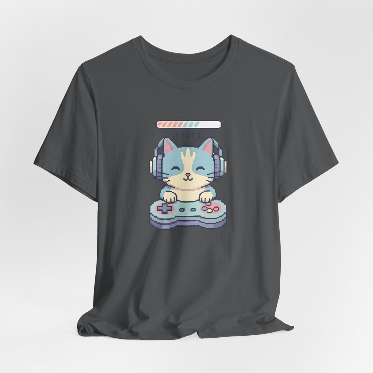 Gaming Cat Loading Screen | Pixel Art Graphic Tee
