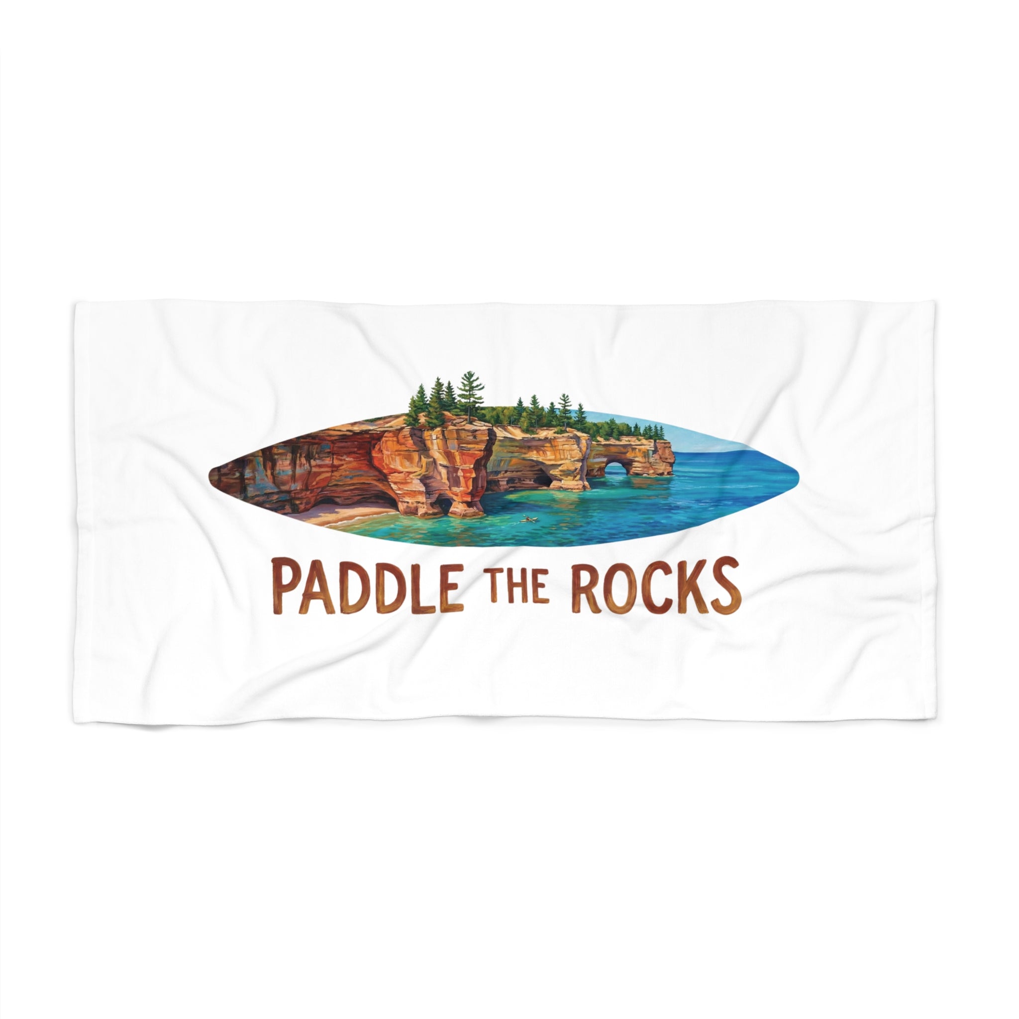 Paddle the Rocks | Great Lakes Kayaking Beach Towel