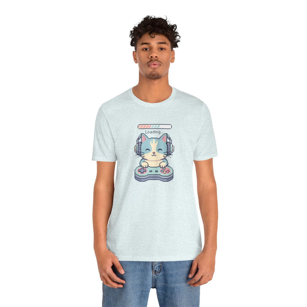 Gaming Cat Loading Screen | Pixel Art Graphic Tee
