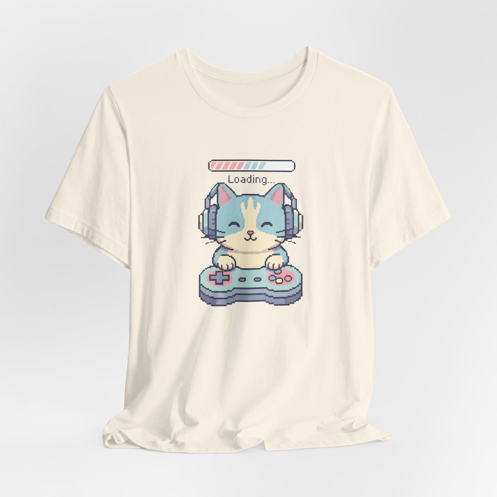 Gaming Cat Loading Screen | Pixel Art Graphic Tee