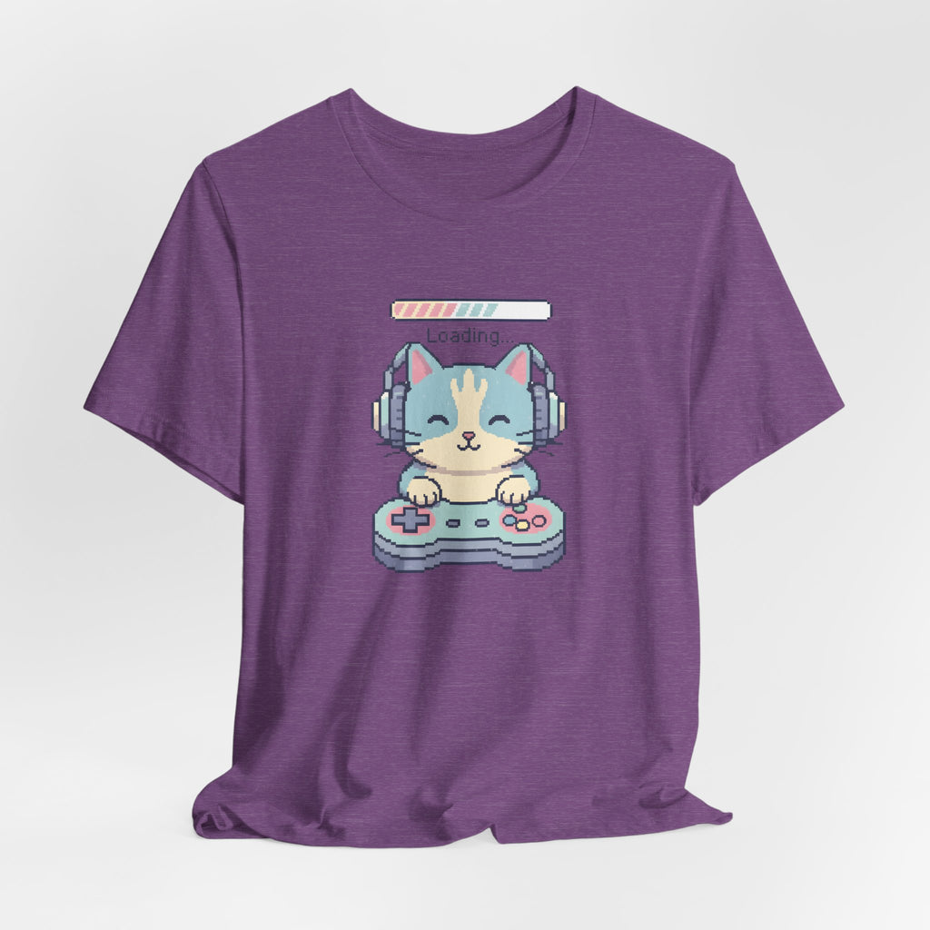 Gaming Cat Loading Screen | Pixel Art Graphic Tee