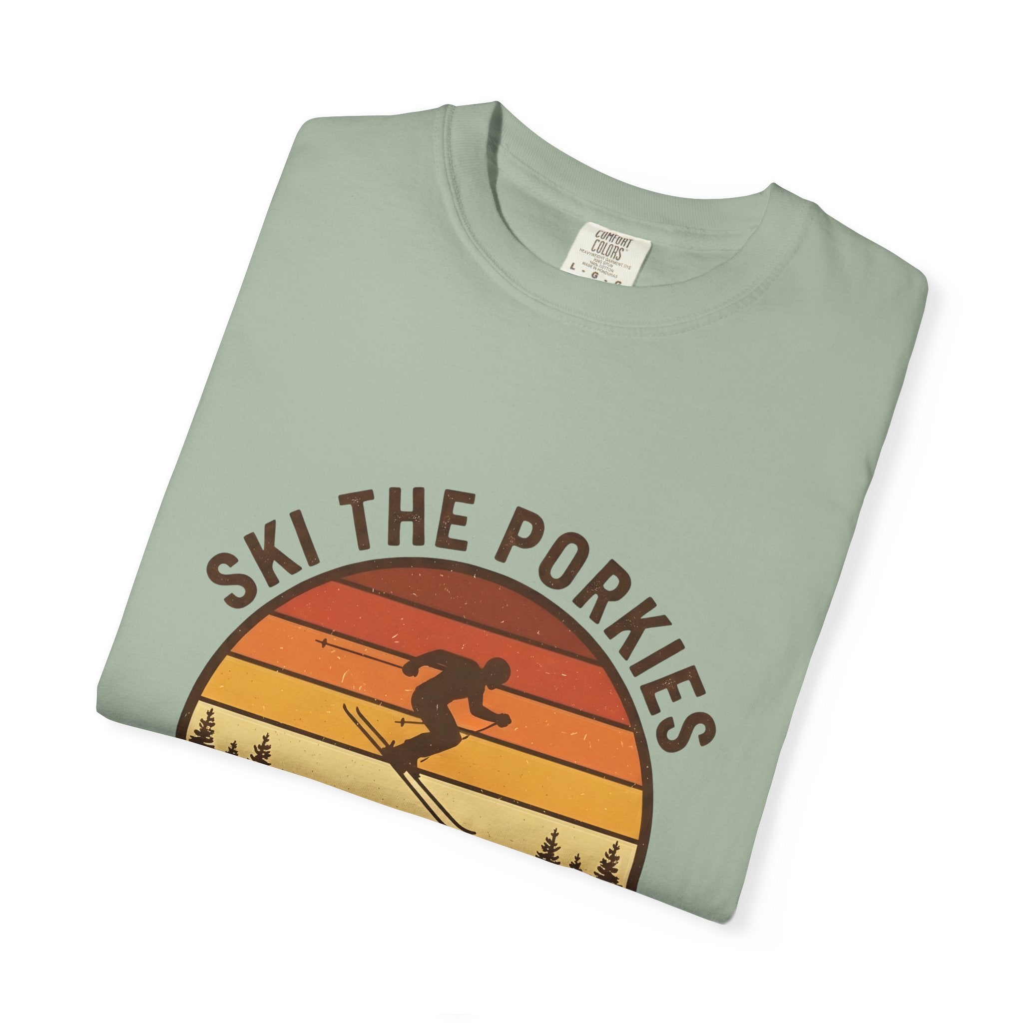 Ski the Porkies T-Shirt — Porcupine Mtns Wilderness Retro Skiing Tee