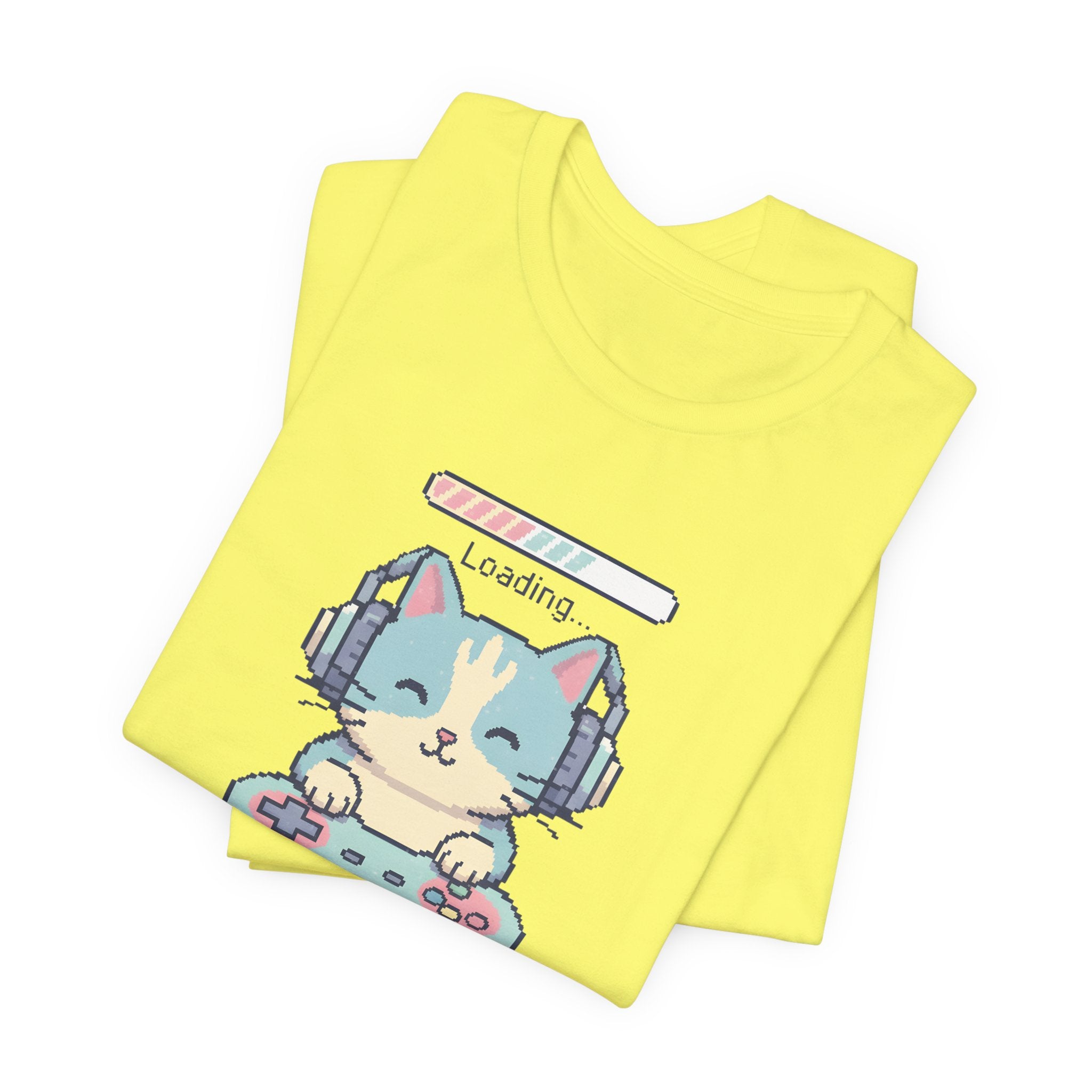 Gaming Cat Loading Screen | Pixel Art Graphic Tee