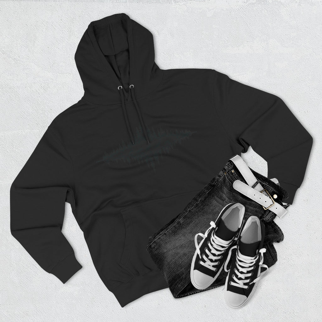 Forest Soundwave Hoodie — Minimal Nature Waveform Sweatshirt