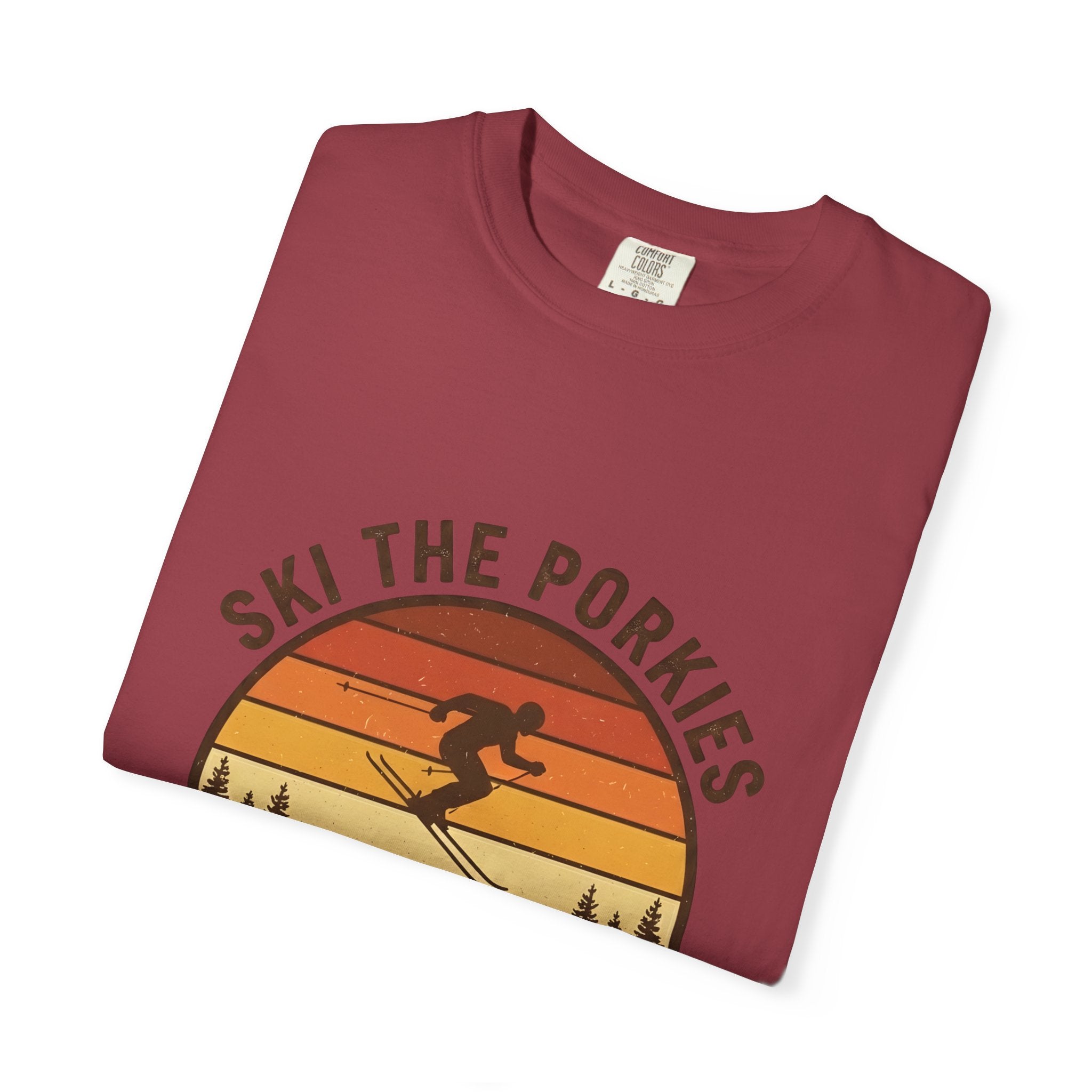 Ski the Porkies T-Shirt — Porcupine Mtns Wilderness Retro Skiing Tee