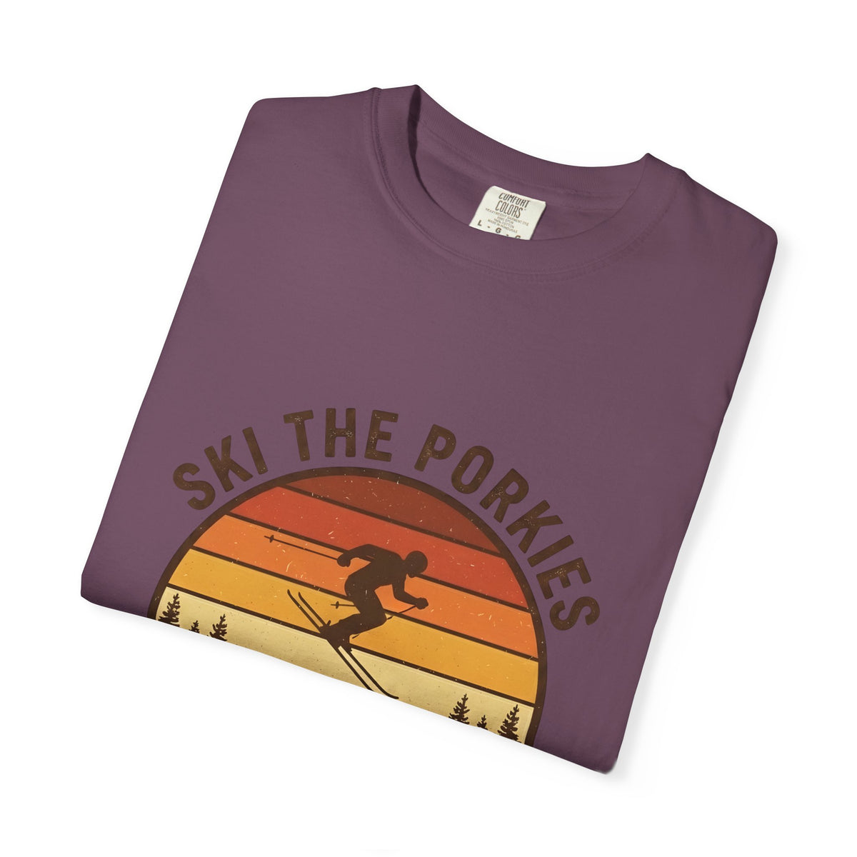 Ski the Porkies T-Shirt — Porcupine Mtns Wilderness Retro Skiing Tee
