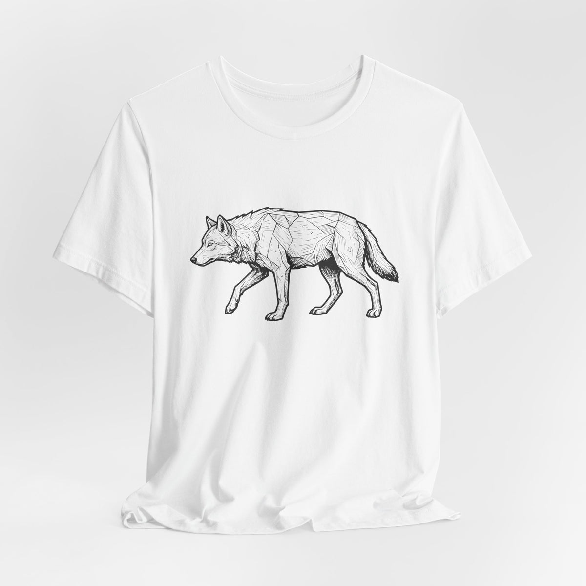 Geometric Wolf Wildlife Art | Nature Graphic Tee