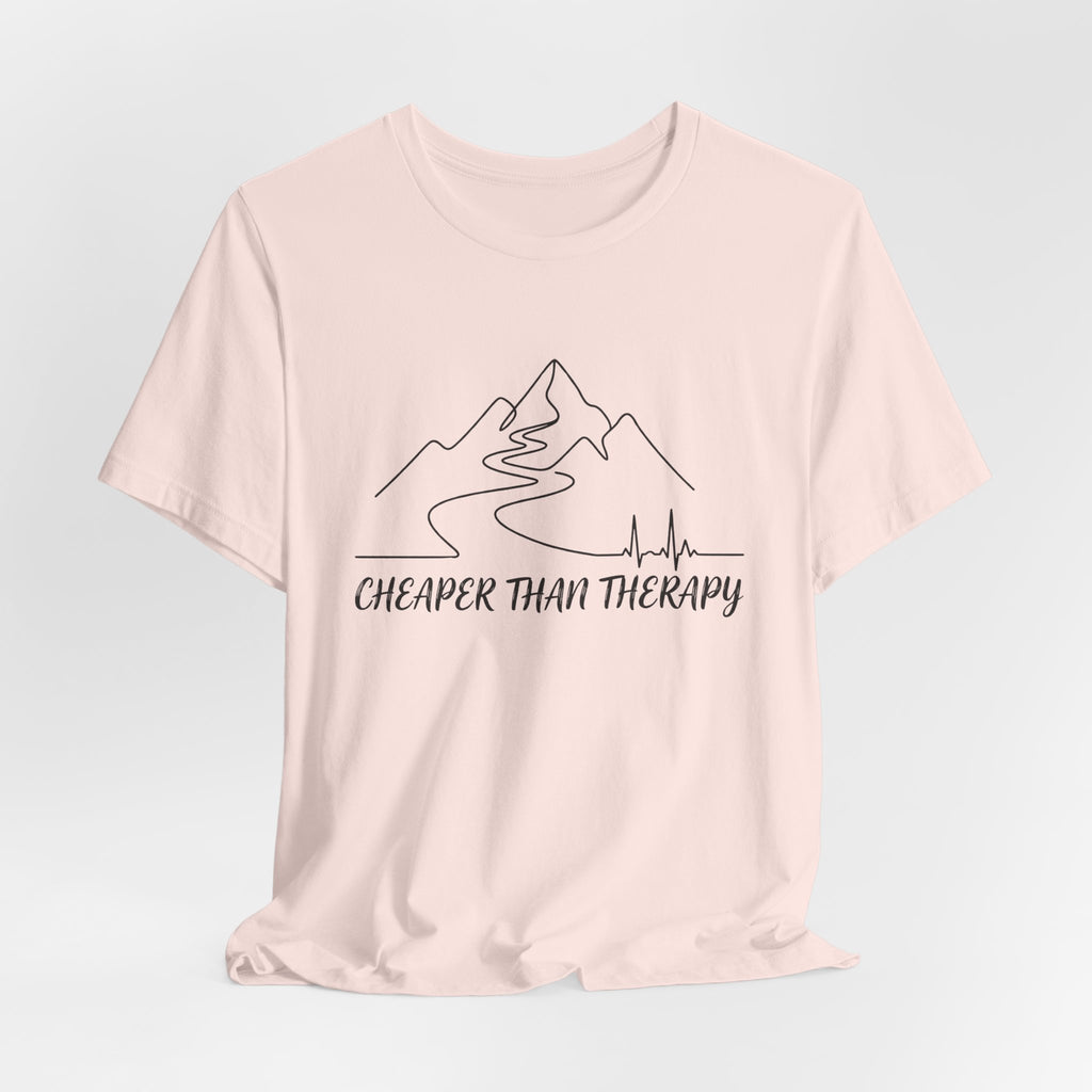 Cheaper Than Therapy | Mountain Hiking Graphic Tee
