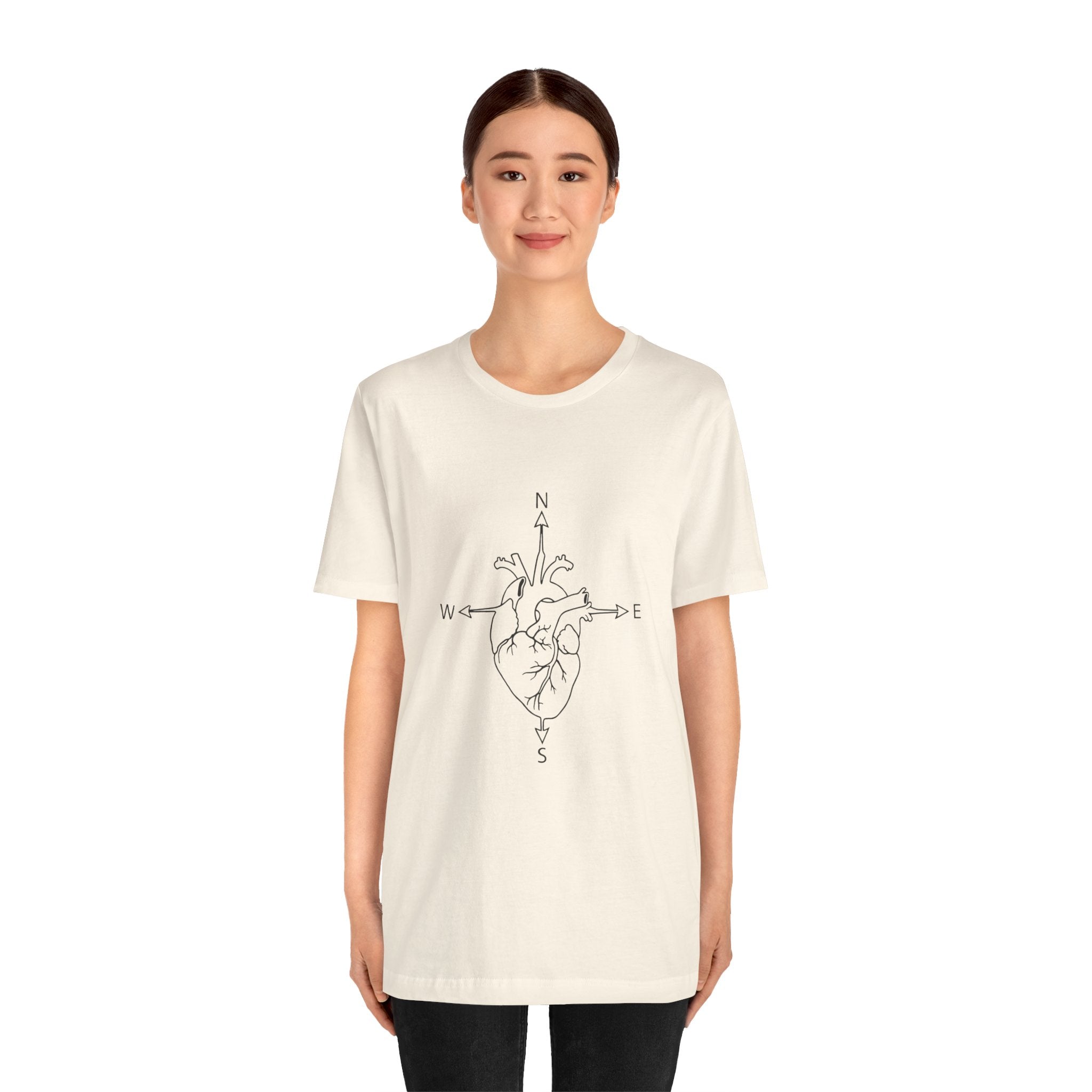Compass Heart Navigation | Unisex Graphic Tee
