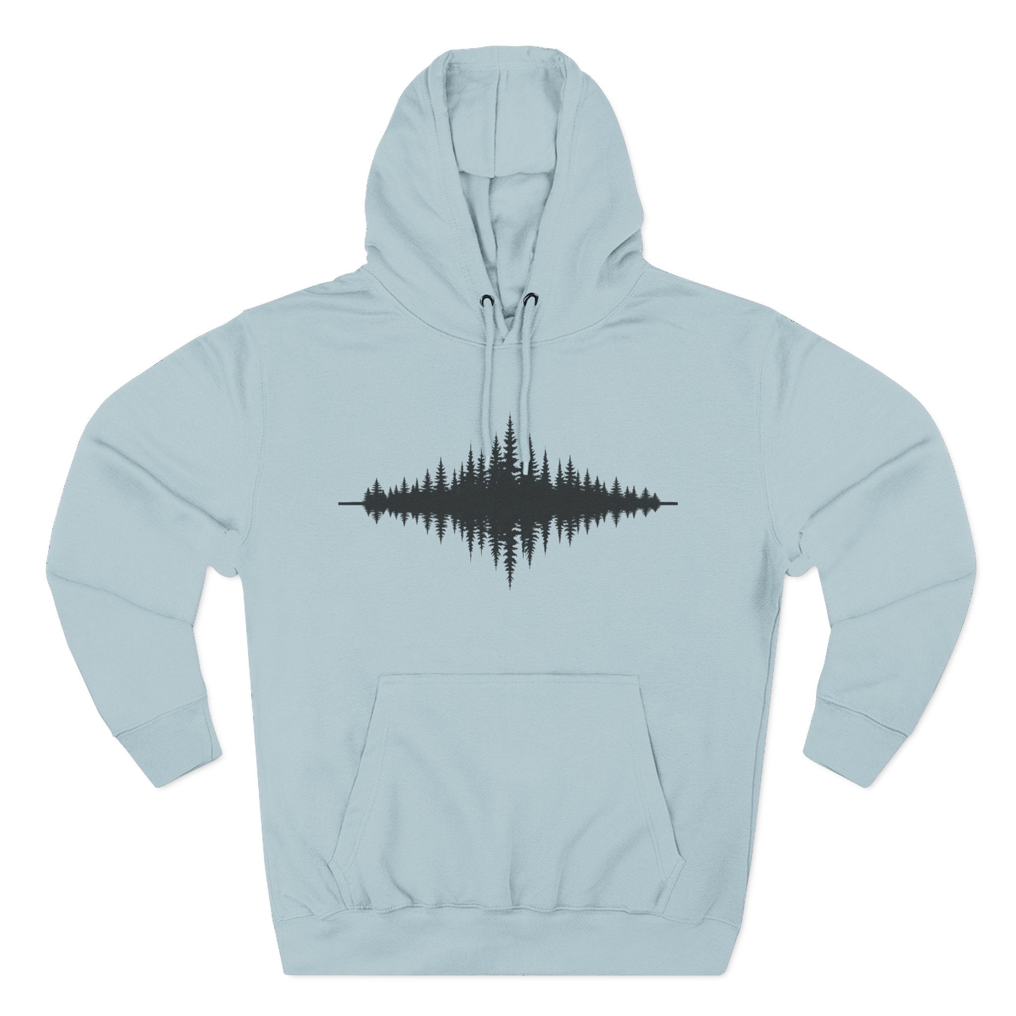 Forest Soundwave Hoodie — Minimal Nature Waveform Sweatshirt