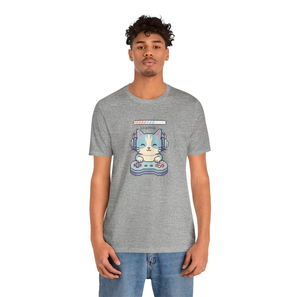 Gaming Cat Loading Screen | Pixel Art Graphic Tee