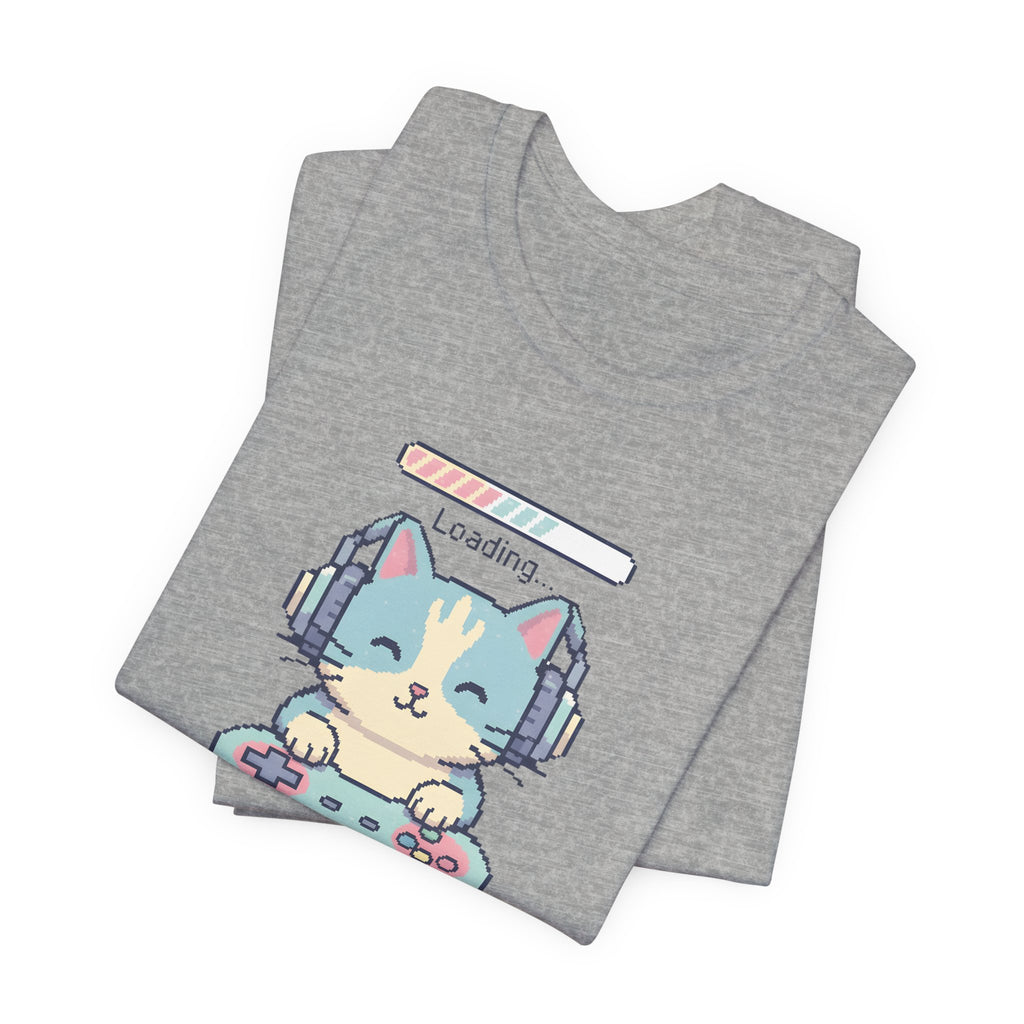 Gaming Cat Loading Screen | Pixel Art Graphic Tee
