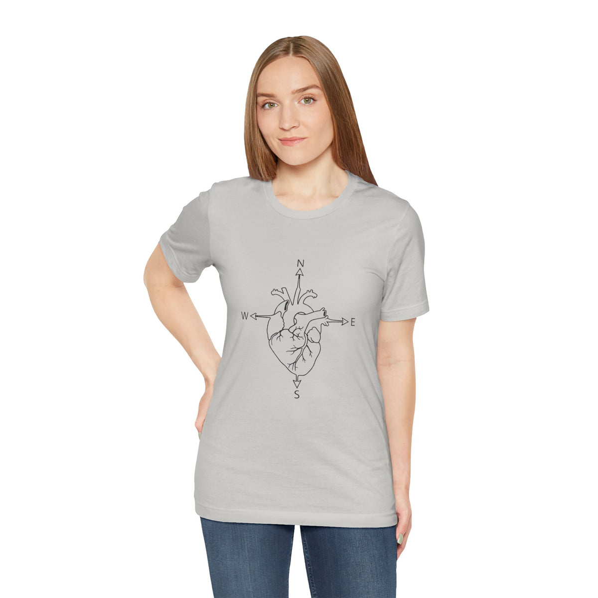 Compass Heart Navigation | Unisex Graphic Tee