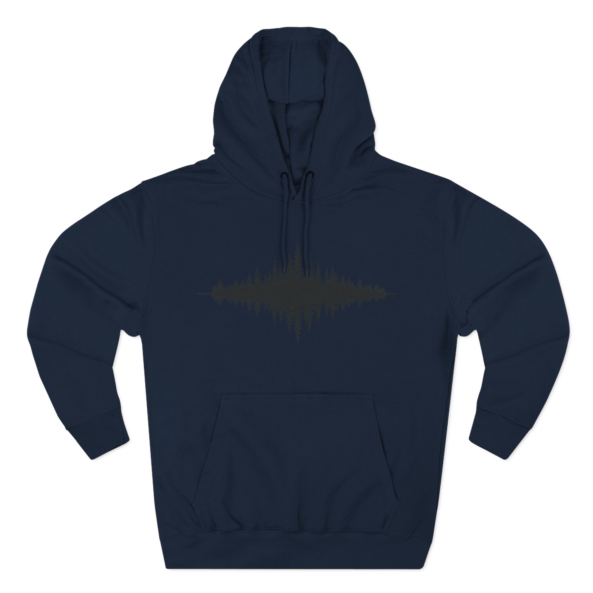 Forest Soundwave Hoodie — Minimal Nature Waveform Sweatshirt