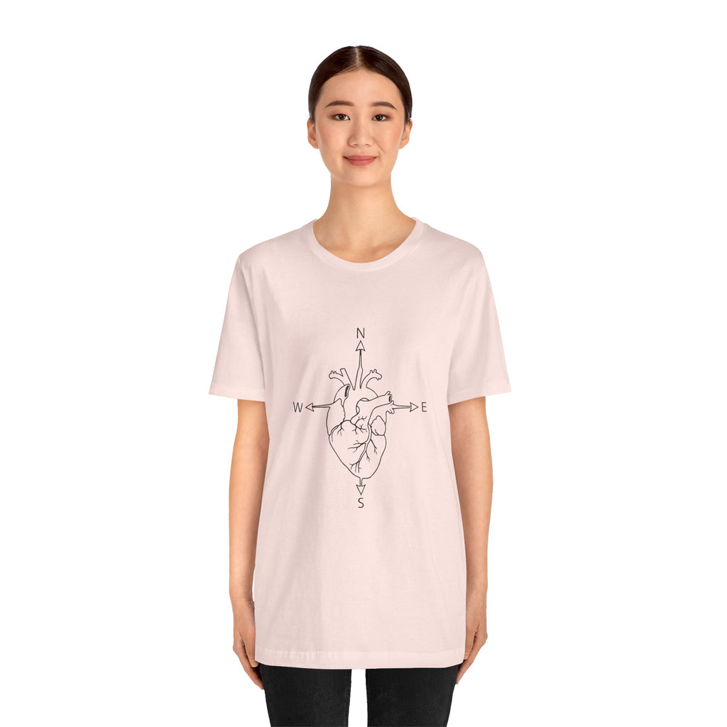Compass Heart Navigation | Unisex Graphic Tee