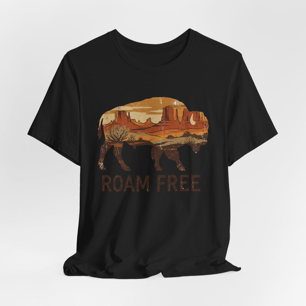 Roam Free Buffalo Desert | Nature Graphic Tee