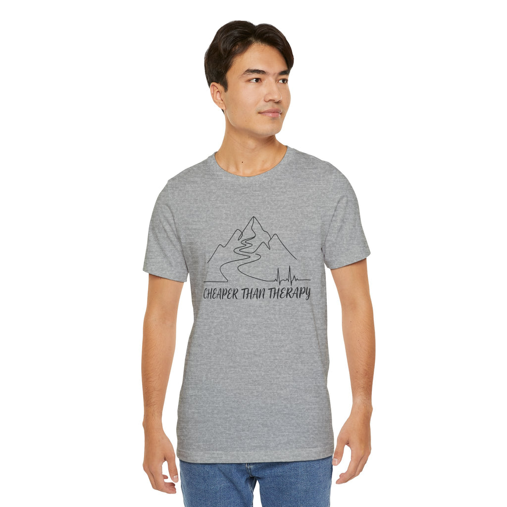 Cheaper Than Therapy | Mountain Hiking Graphic Tee