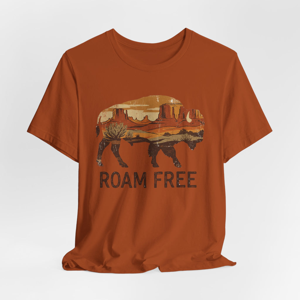 Roam Free Buffalo Desert | Nature Graphic Tee