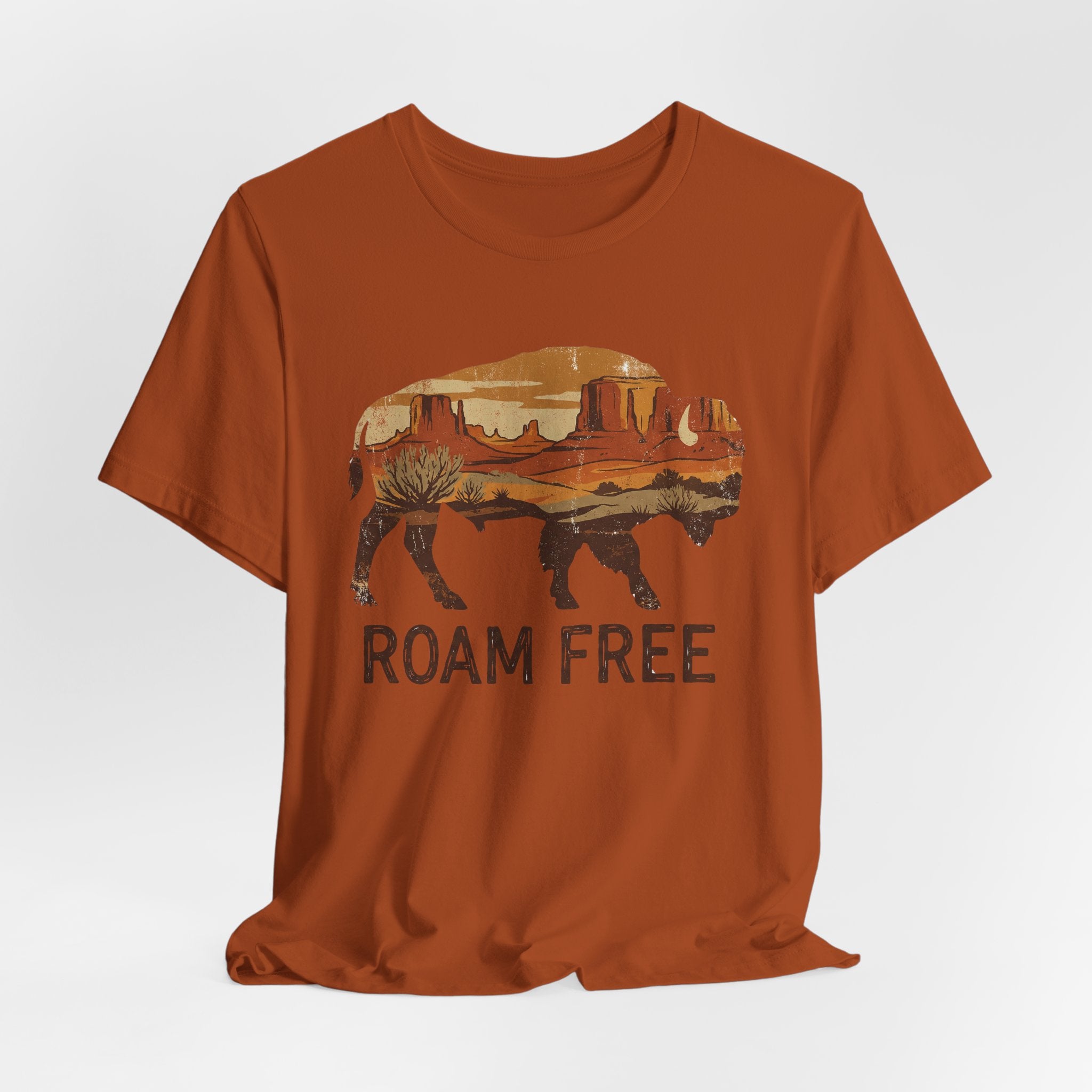 Roam Free Buffalo Desert | Nature Graphic Tee