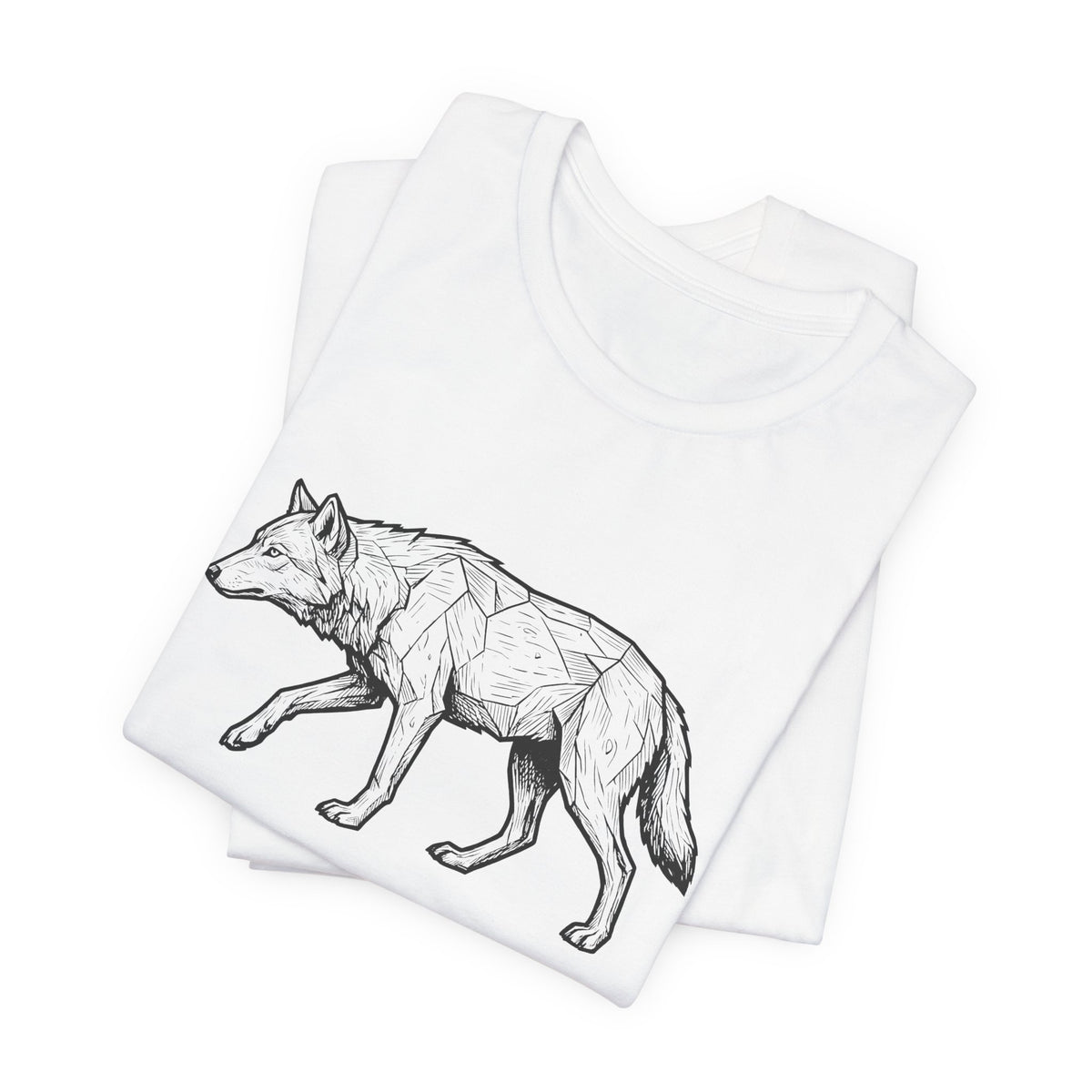 Geometric Wolf Wildlife Art | Nature Graphic Tee