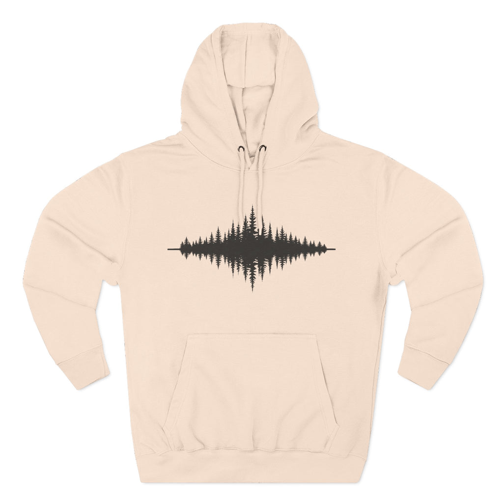 Forest Soundwave Hoodie — Minimal Nature Waveform Sweatshirt