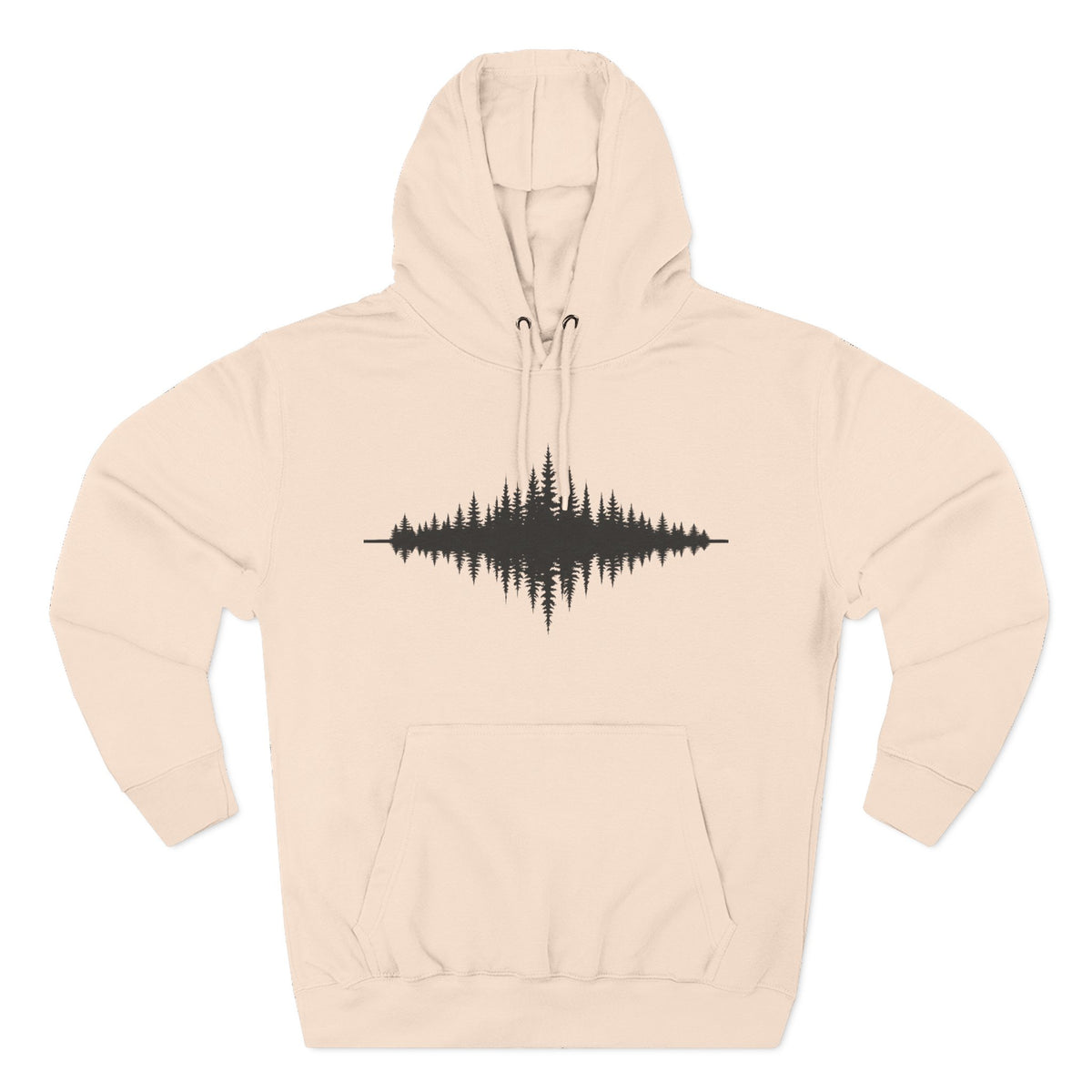 Forest Soundwave Hoodie — Minimal Nature Waveform Sweatshirt