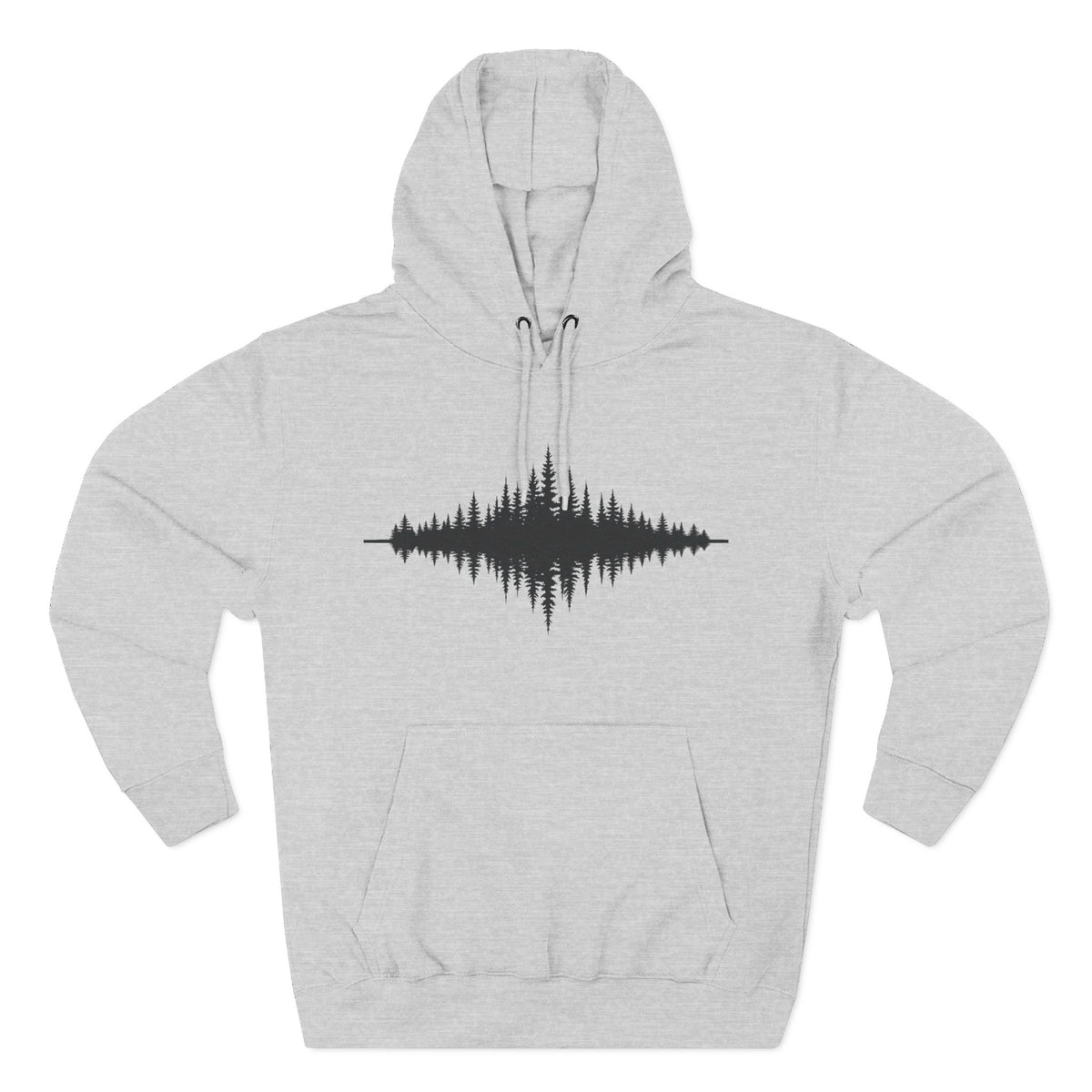 Forest Soundwave Hoodie — Minimal Nature Waveform Sweatshirt