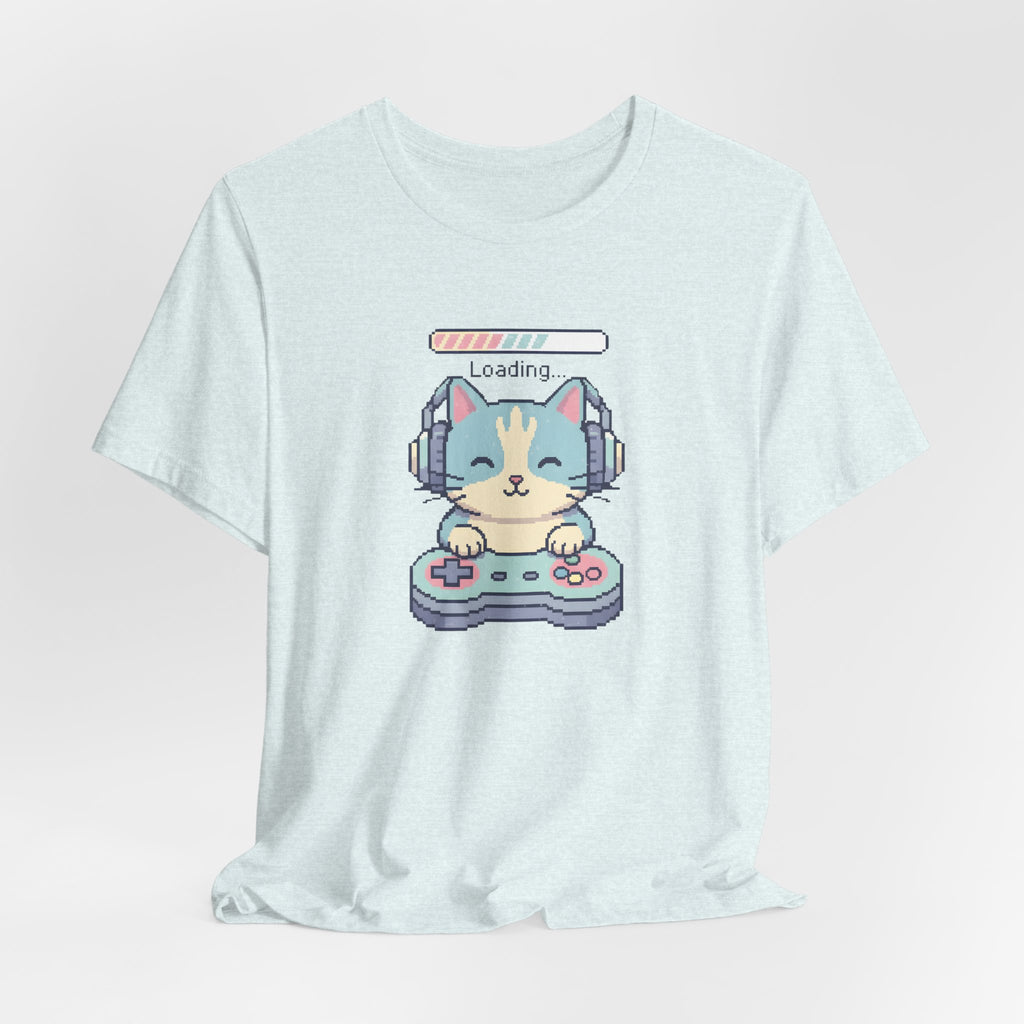 Gaming Cat Loading Screen | Pixel Art Graphic Tee